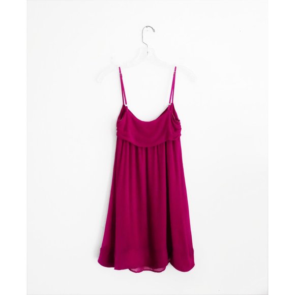 Burberry Magenta Fuchsia Pink Silk Spaghetti Strap Cami Slip Dress size Small - Picture 2 of 4